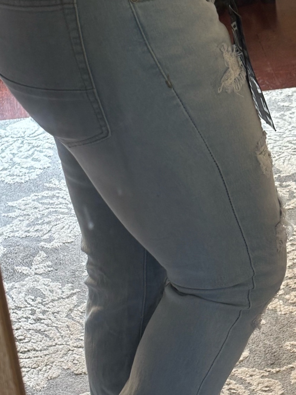 Reason Light Wash Straight-Leg Jeans with Distressed Detail